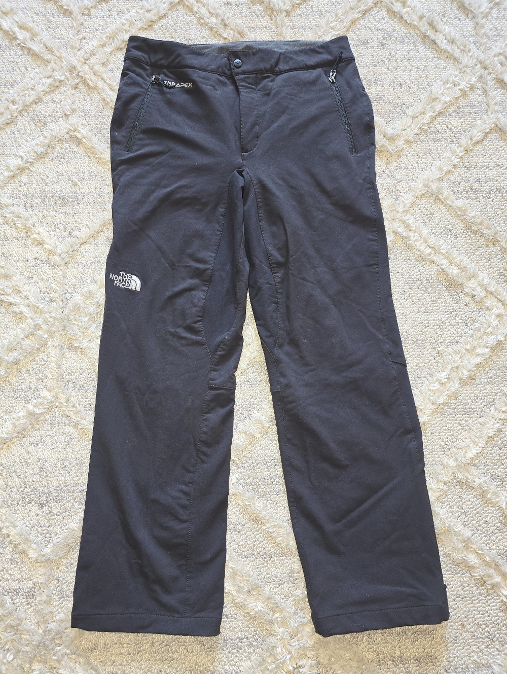 The North Face Apex Trekking Pants Womens 10 Black Softshell Hiking Outdoor